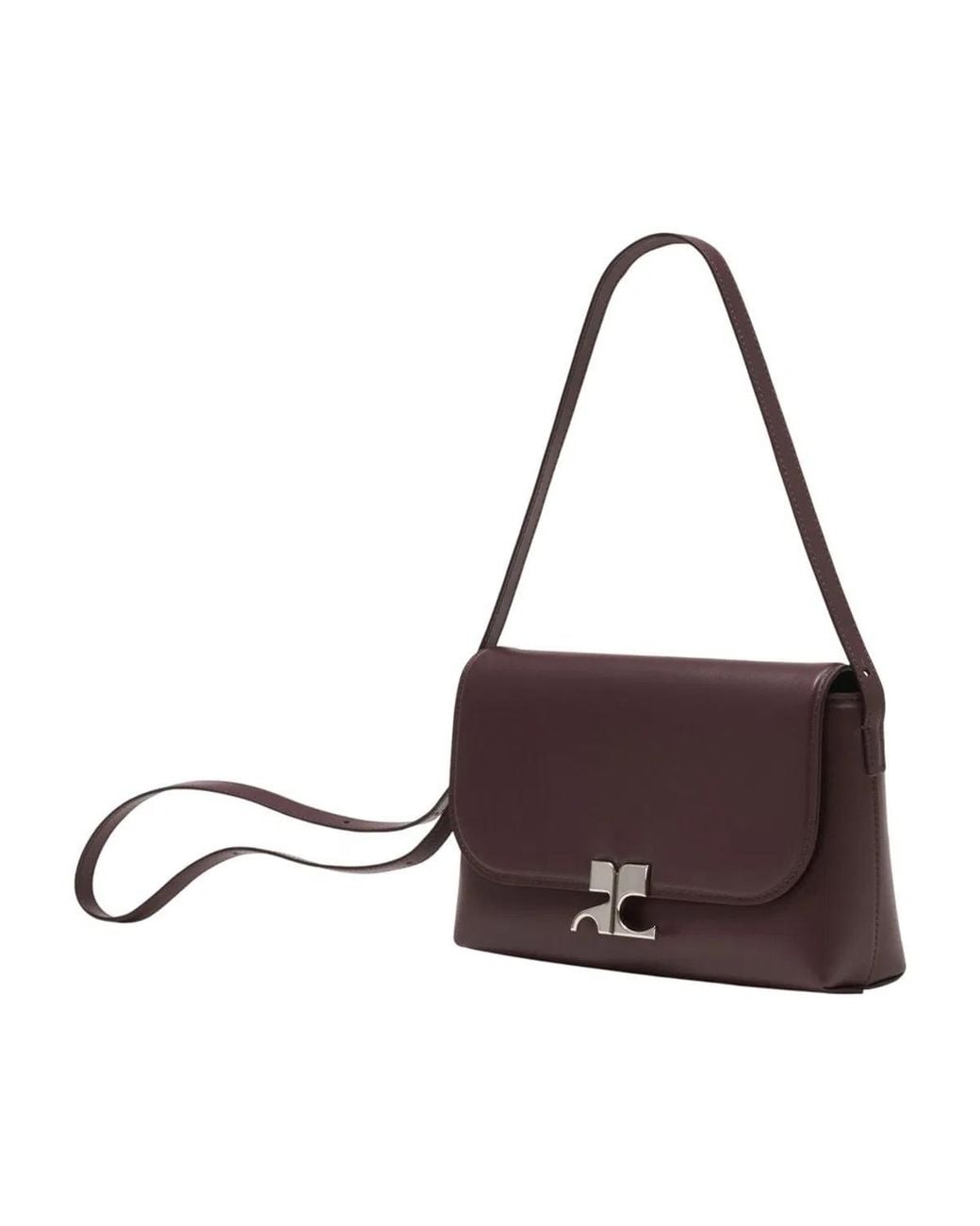 Courreges Purple Icotype Shoulder Bag Burgundy