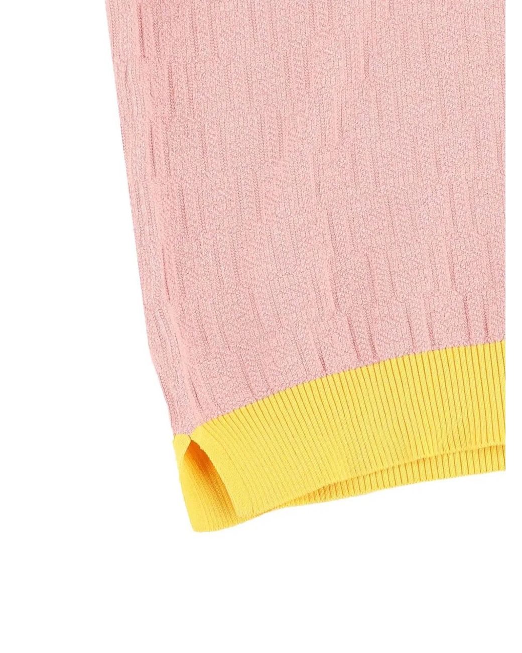 Fendi Pink Cotton And Silk Sweater
