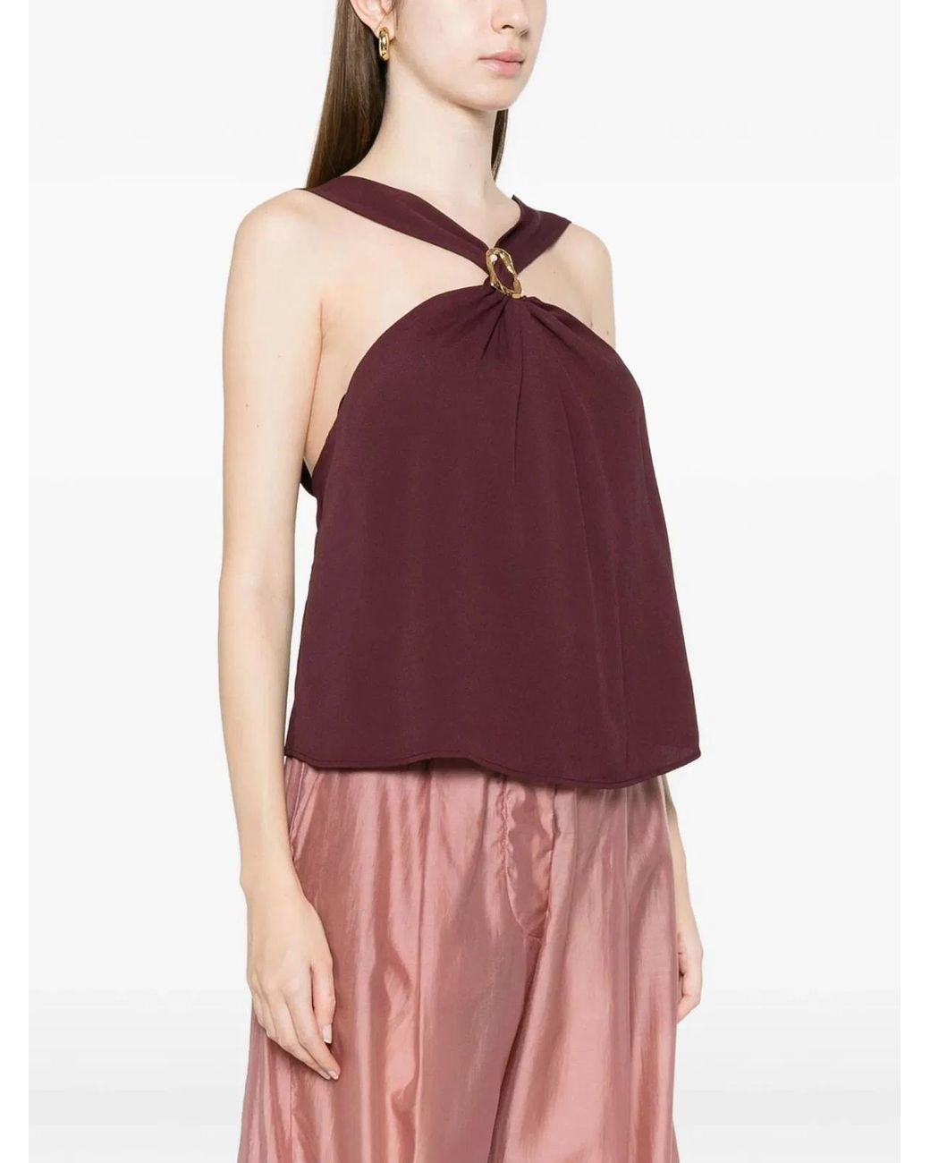 Forte_forte Purple Chic Crepe Marocaine Top