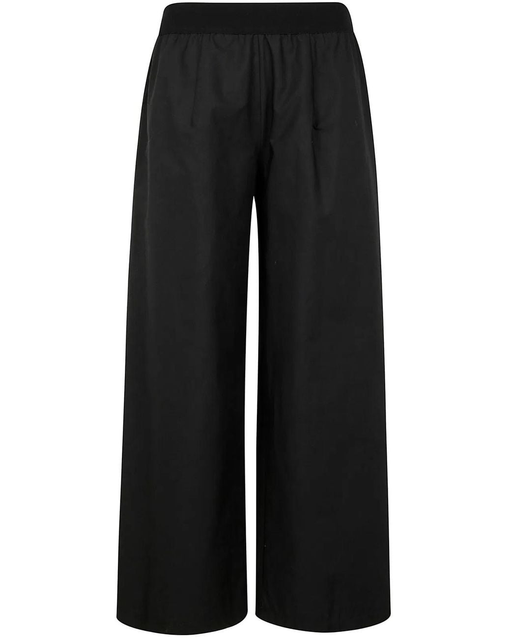 Maria Calderara Black Cotton Trousers