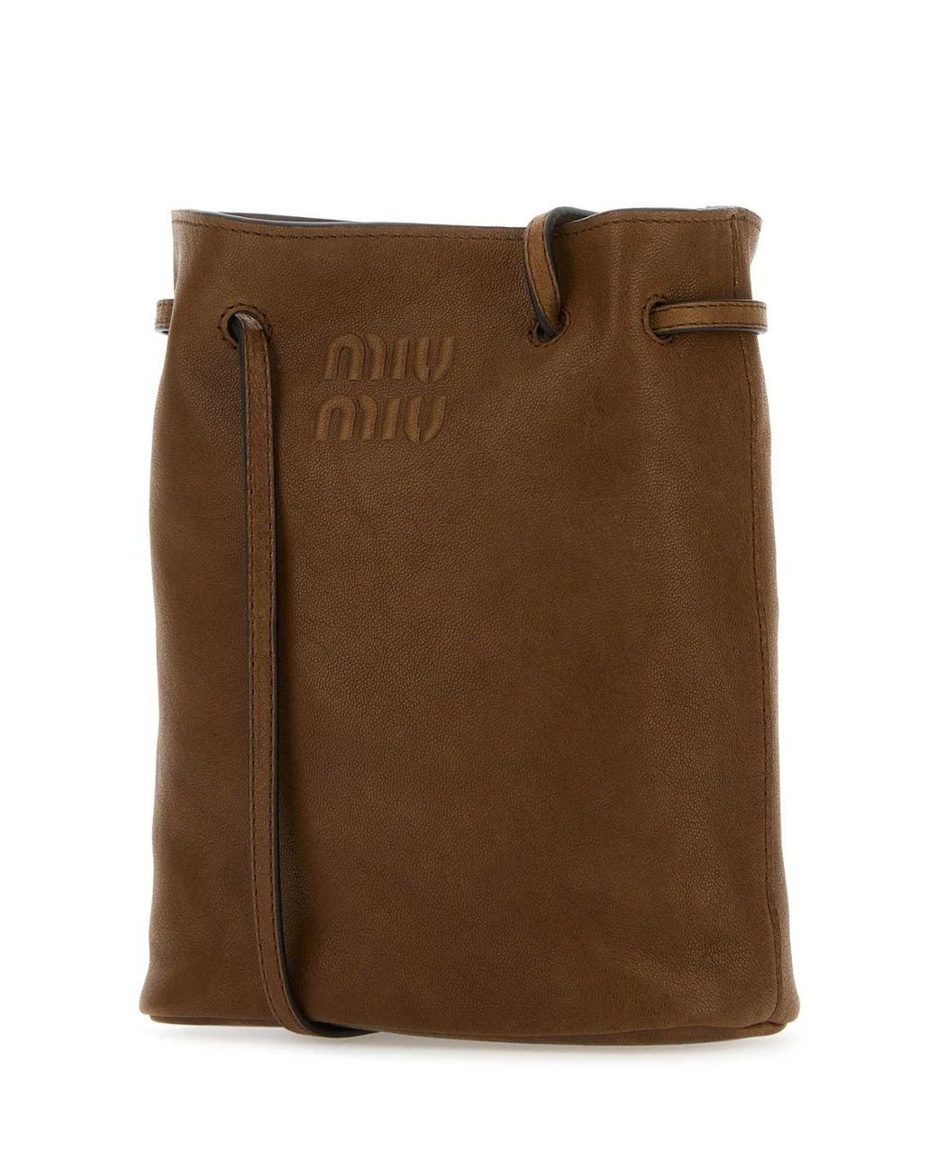 Miu Miu Brown Nappa Leather Mini Bag