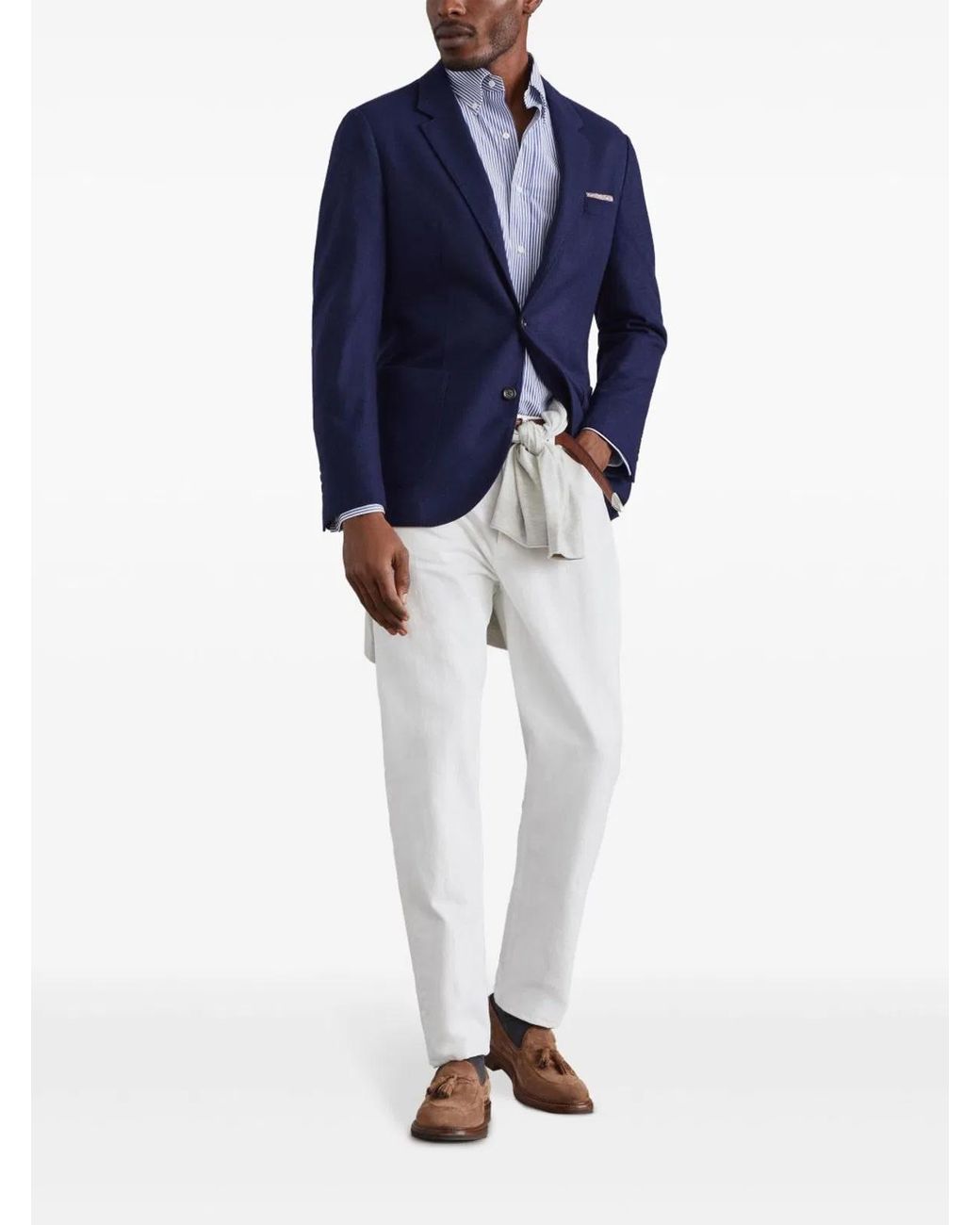 Brunello Cucinelli Blue Coats & Jackets for men