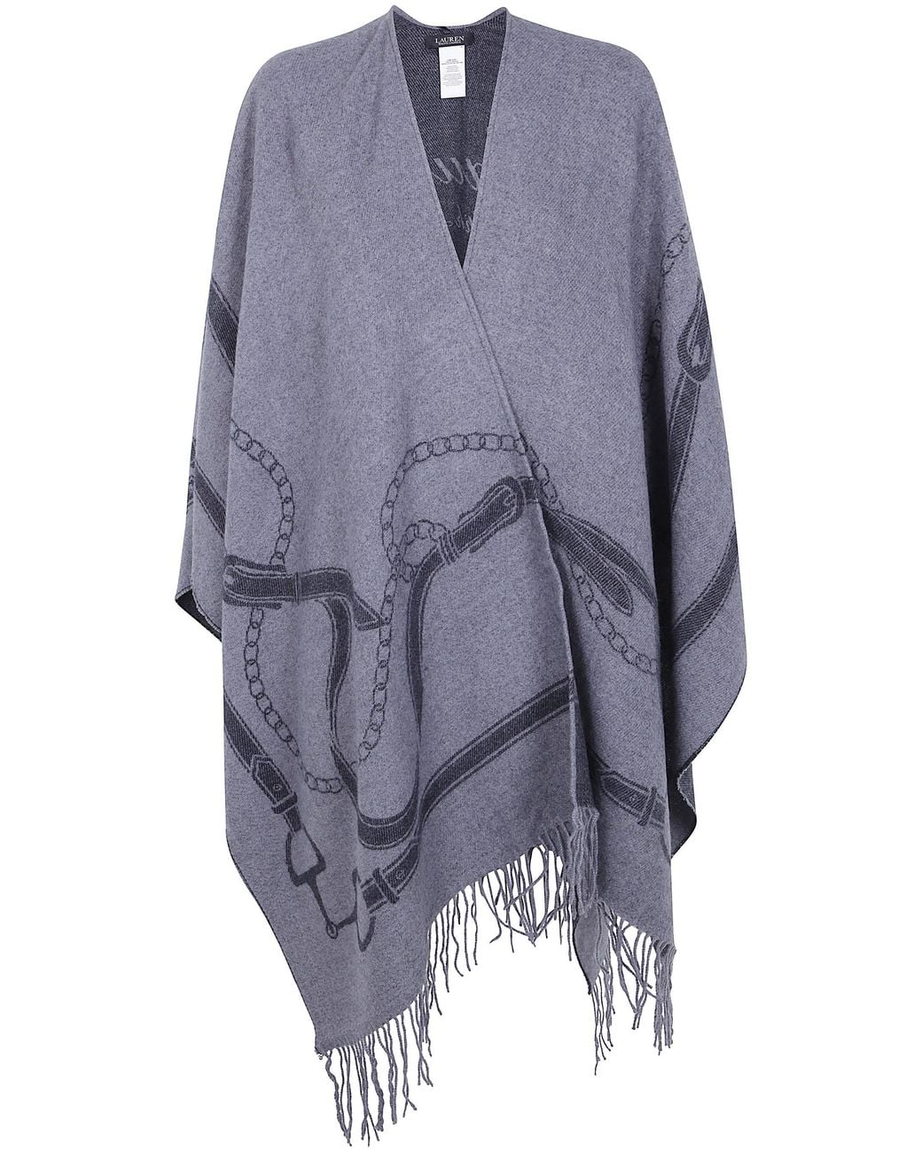Ralph Lauren Blue "Ruana" Poncho