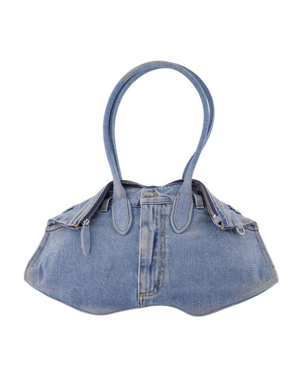 McQueen Blue Manta Shoulder Bag