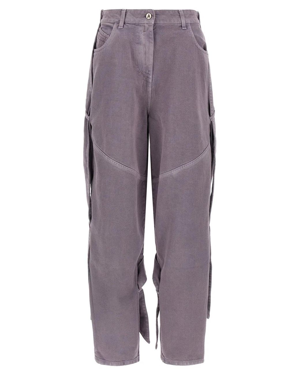 The Attico Purple Garment-Dyed Jeans