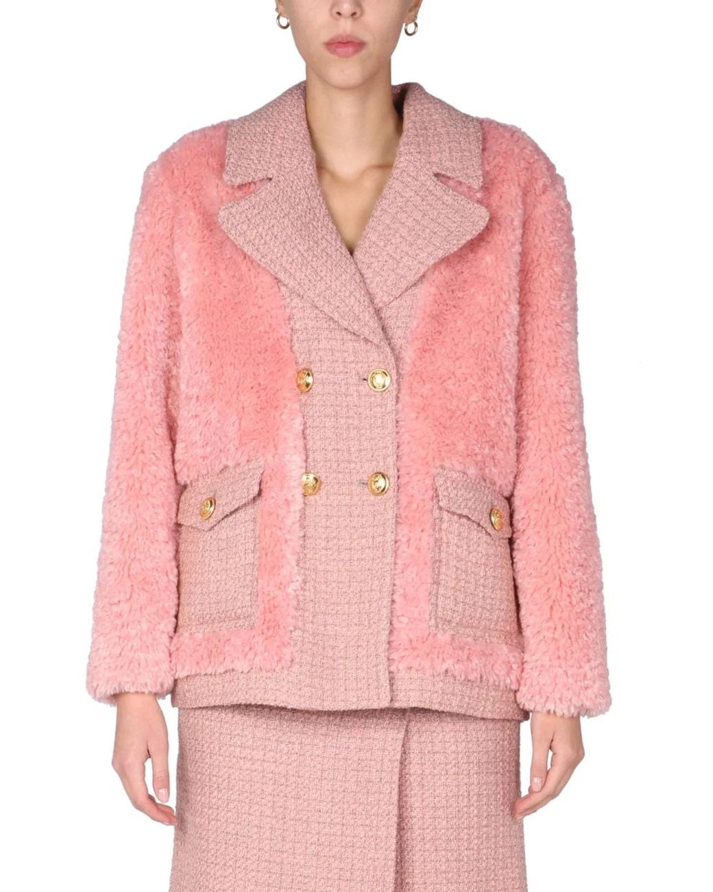 Boutique Moschino Pink Mat Jacket