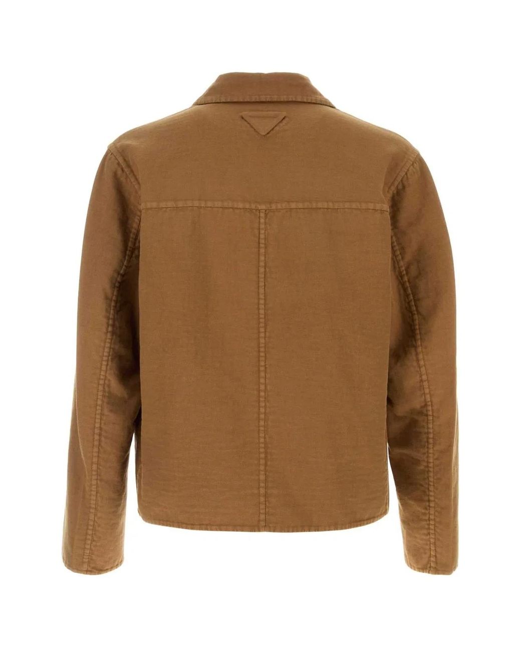 Prada Brown Biscuit Cotton Blazer for men