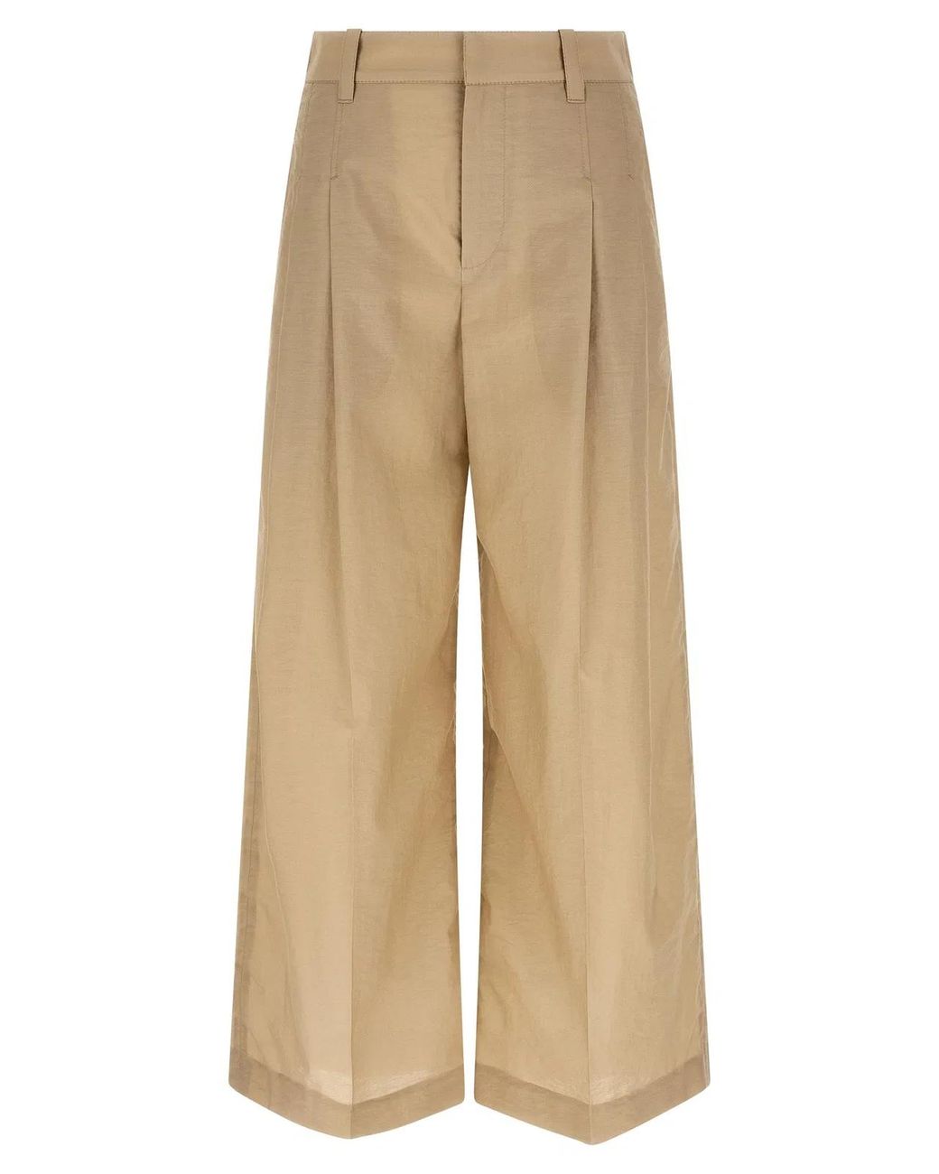 Brunello Cucinelli Natural Cotton Casual Pants
