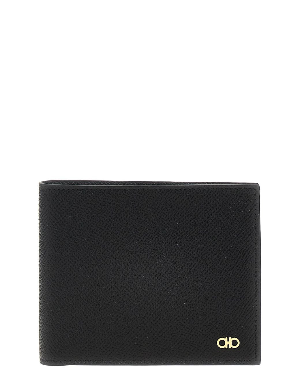 Ferragamo Black 'Gancini' Wallet for men