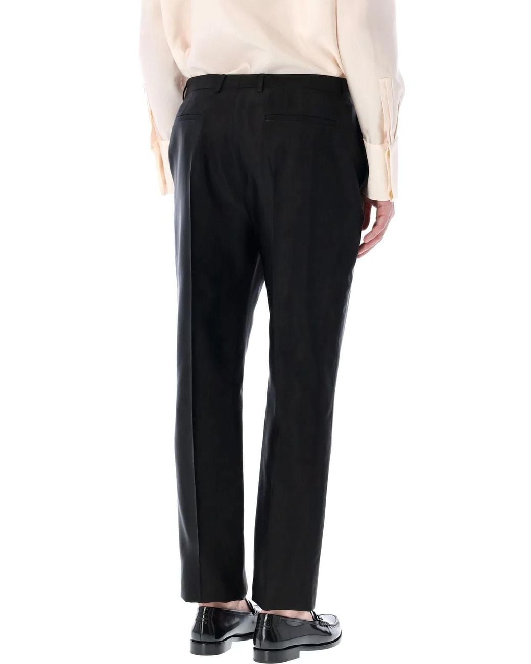 Saint Laurent Black High Waisted Pants for men