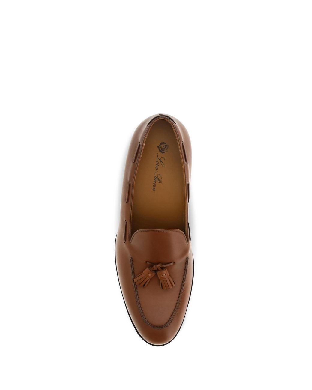 Loro Piana Brown Serge Tassel Calfskin Loafers
