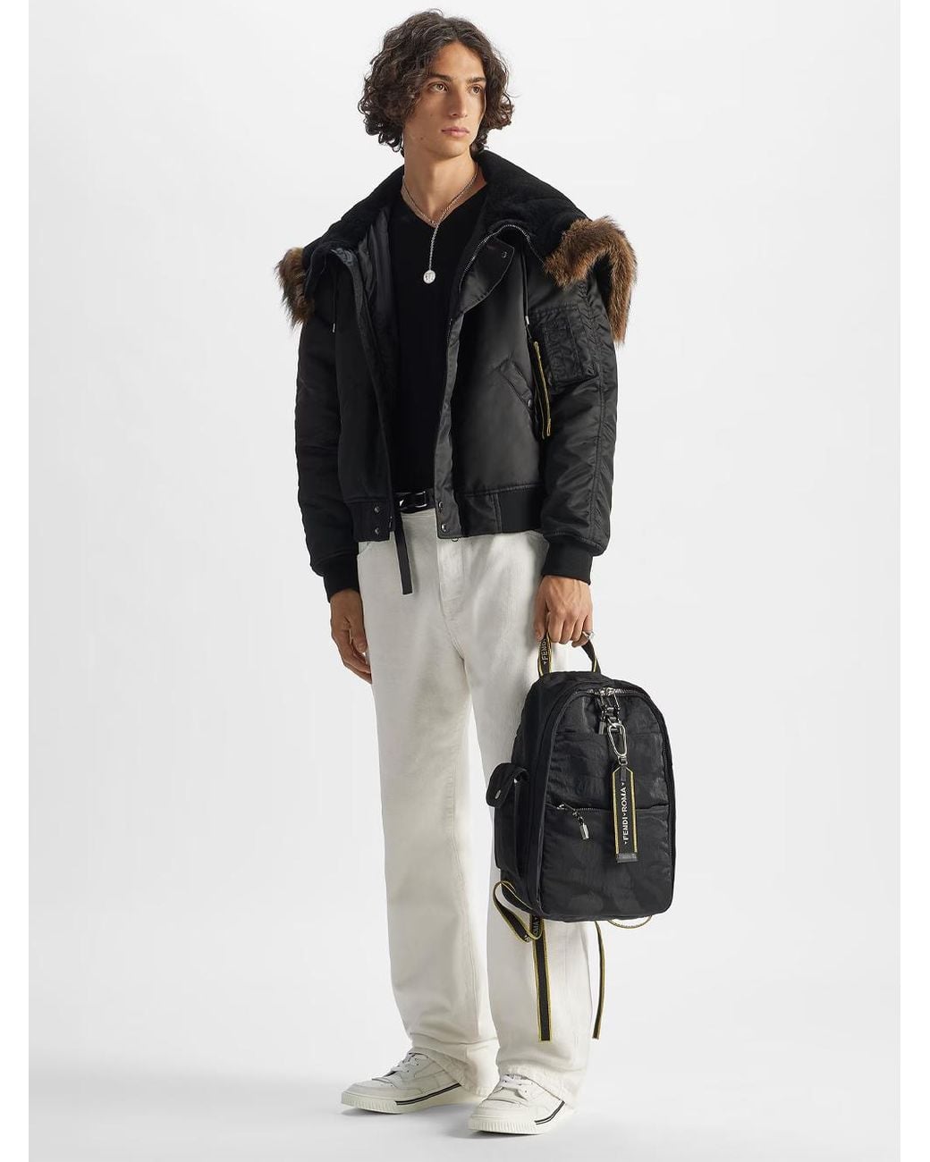 Fendi Black Climb Backpack for men