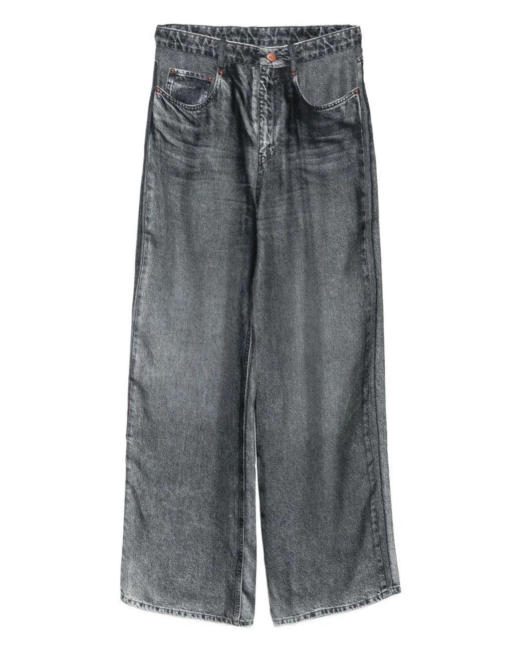 Pierre Louis Mascia Gray Silk Trousers