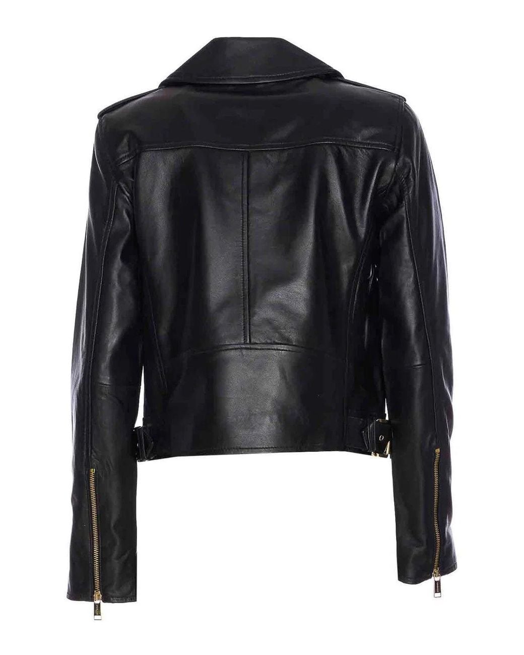 MICHAEL Michael Kors Black Leather Moto Jacket