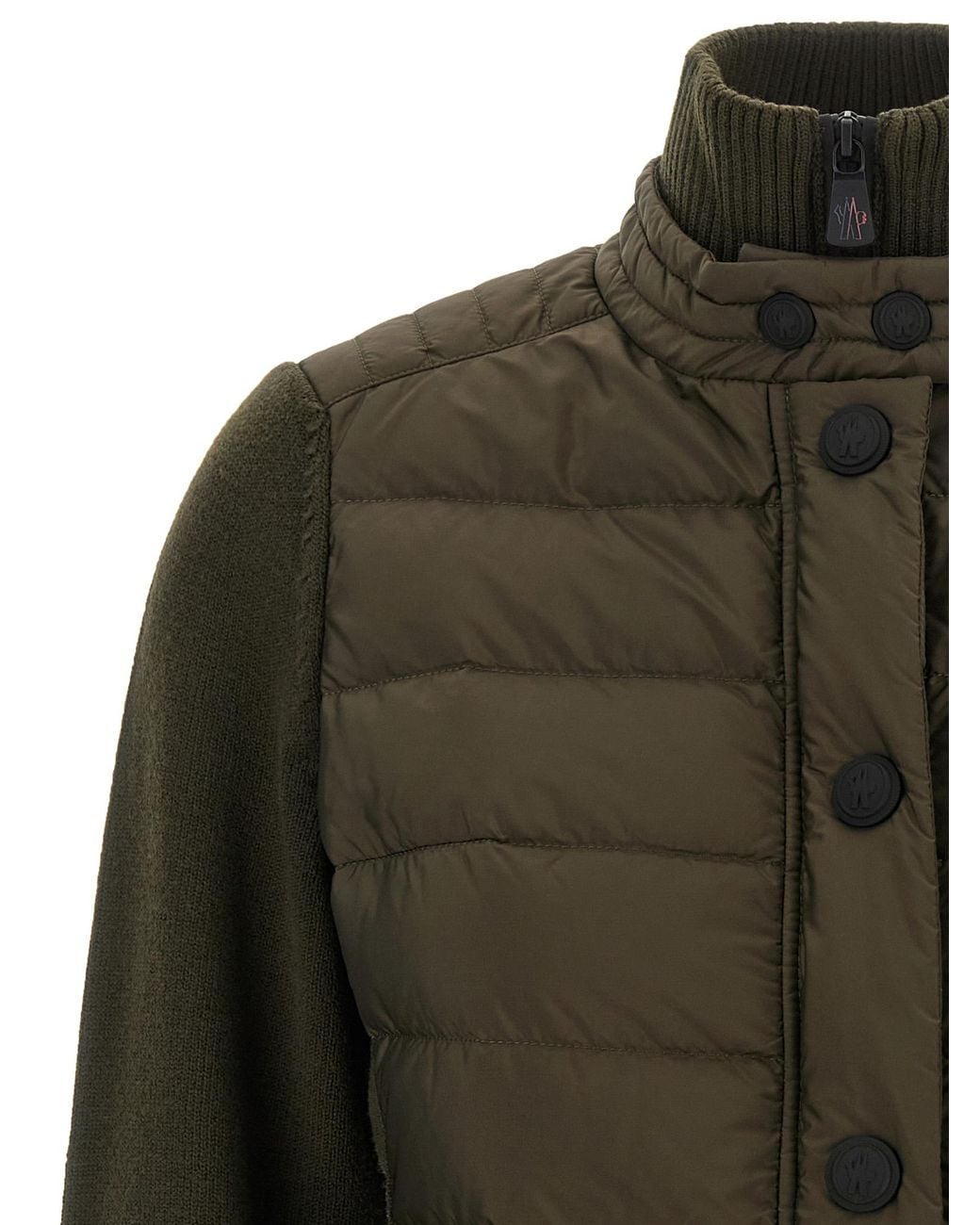 Moncler Green Padded Cardigan