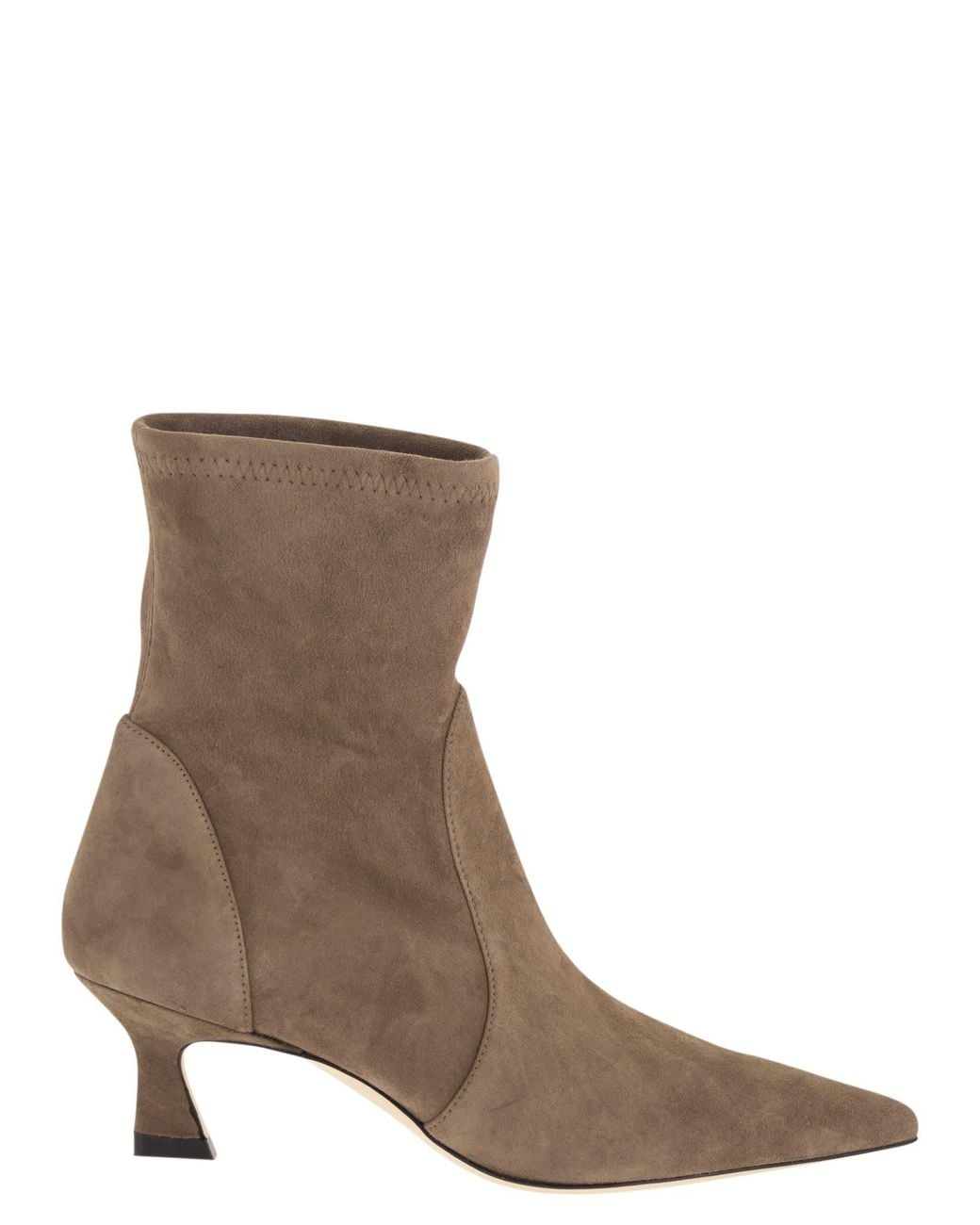 Stuart Weitzman Brown Vinnie Bootie 50 Suede Ankle Boots With 5 Cm Heel
