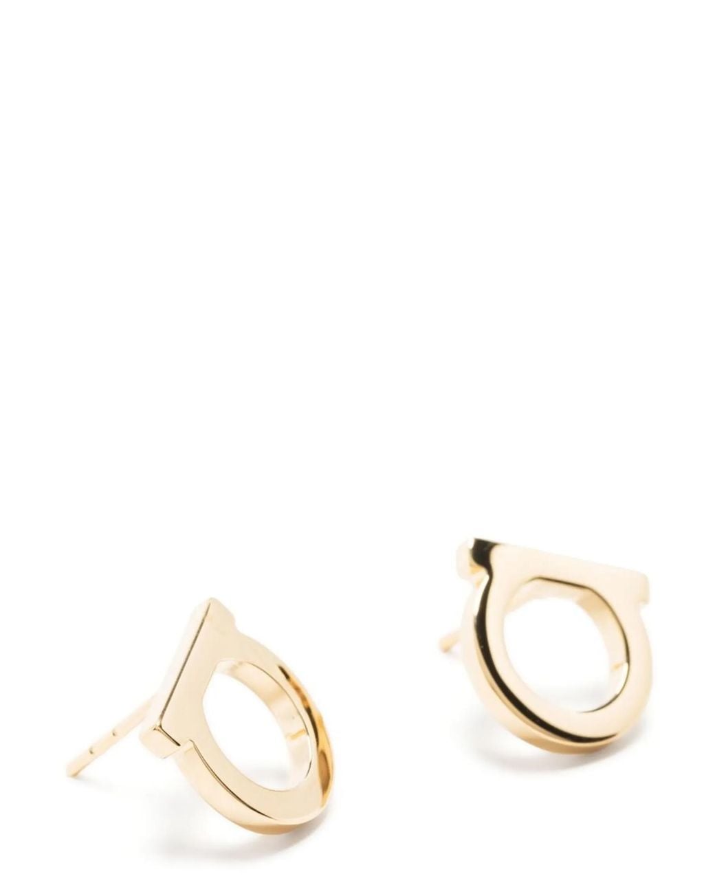 Ferragamo Natural 'Gancini L' Earrings