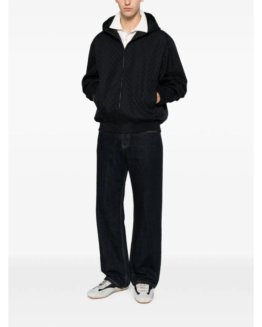 Gucci Blue Gg Cotton Blouson Jacket for men