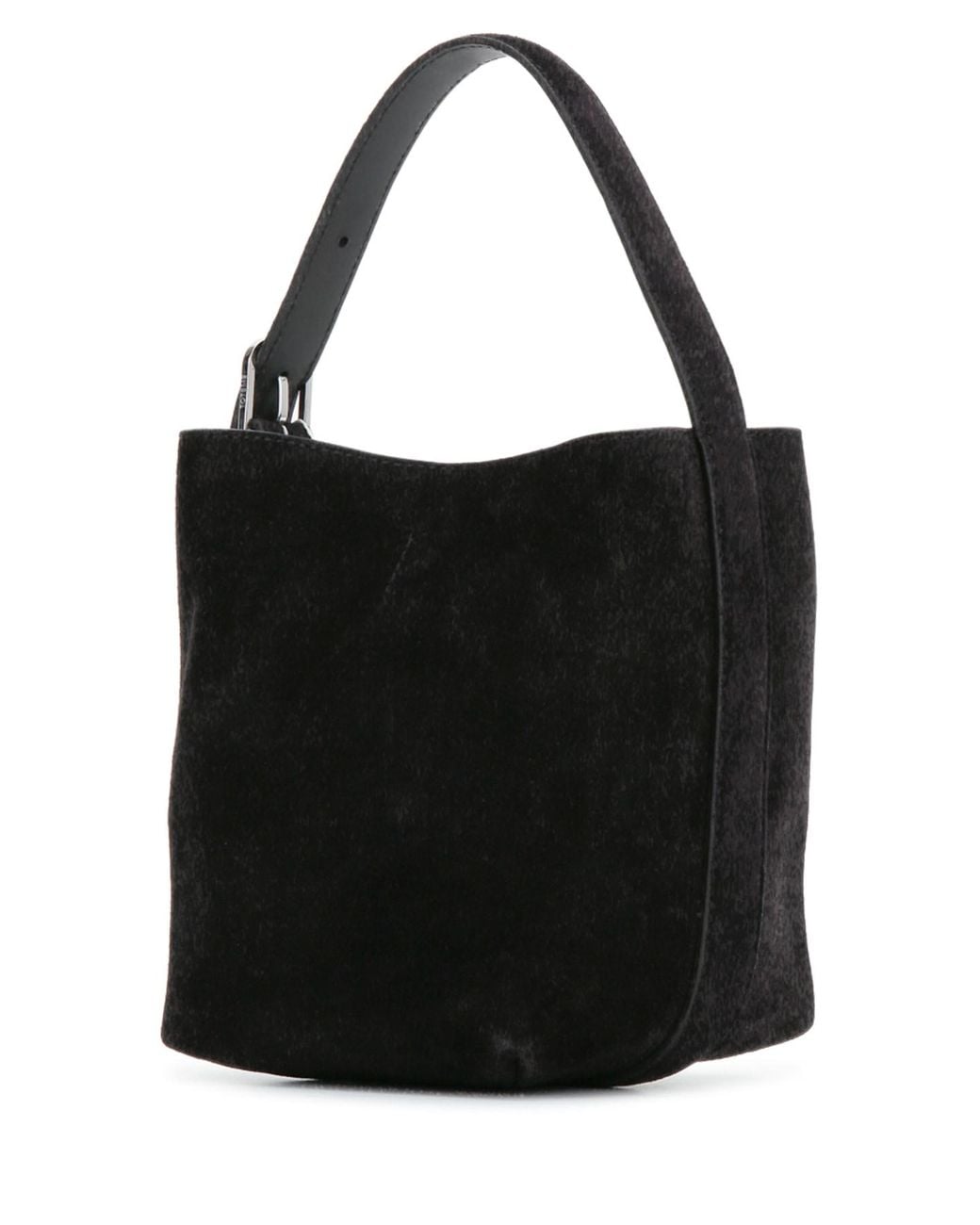 Totême  Black Petite Belted Suede Tote