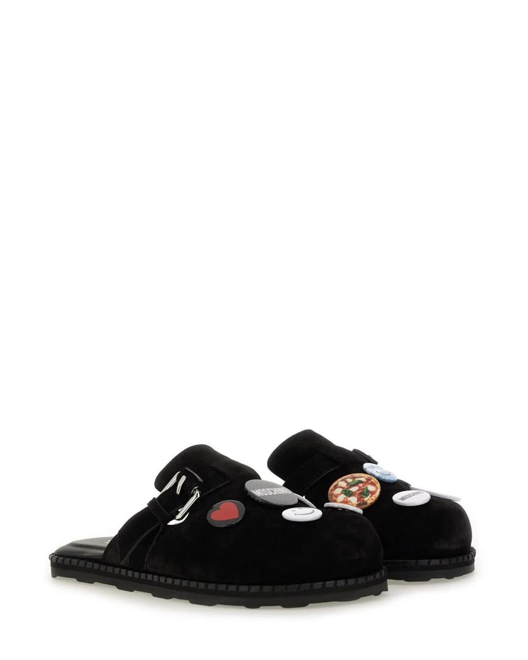 Moschino Couture Black Leather Flats