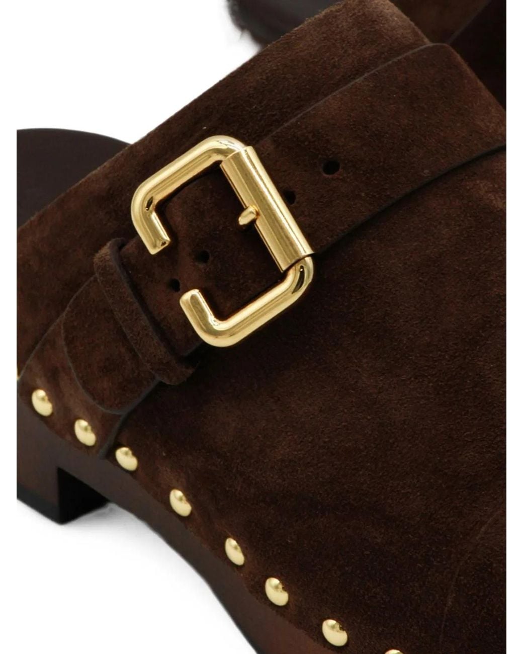 Chloé Brown Leather Mules