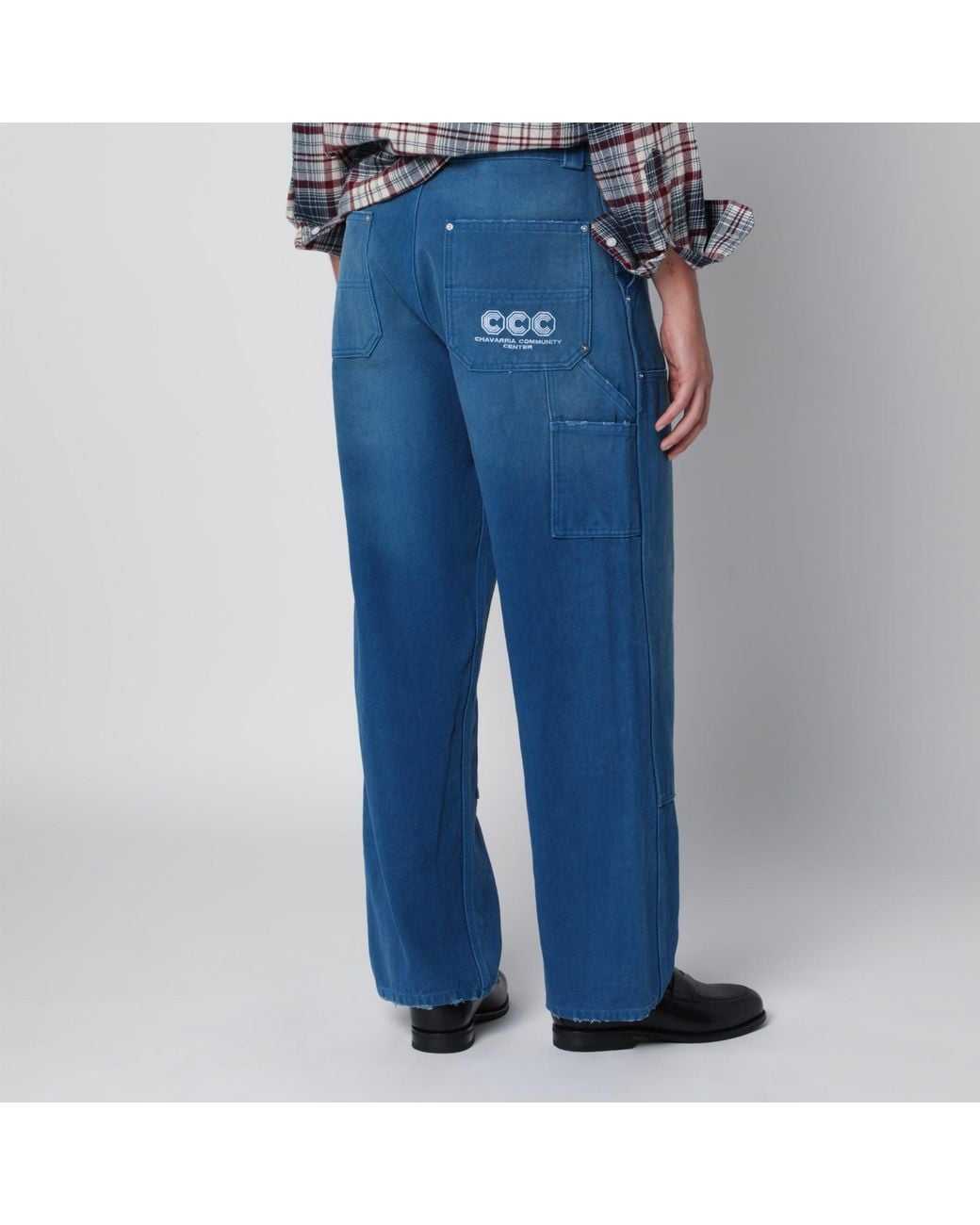 Willy Chavarria Blue Carpenter Cotton Jeans for men