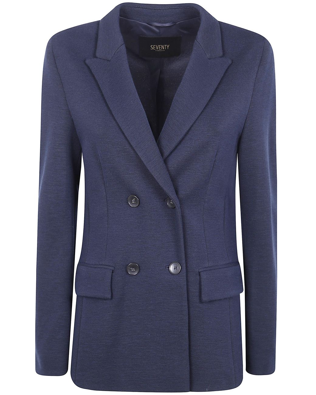 SEVENTY VENEZIA Blue Double-Breasted Tailored Blazer