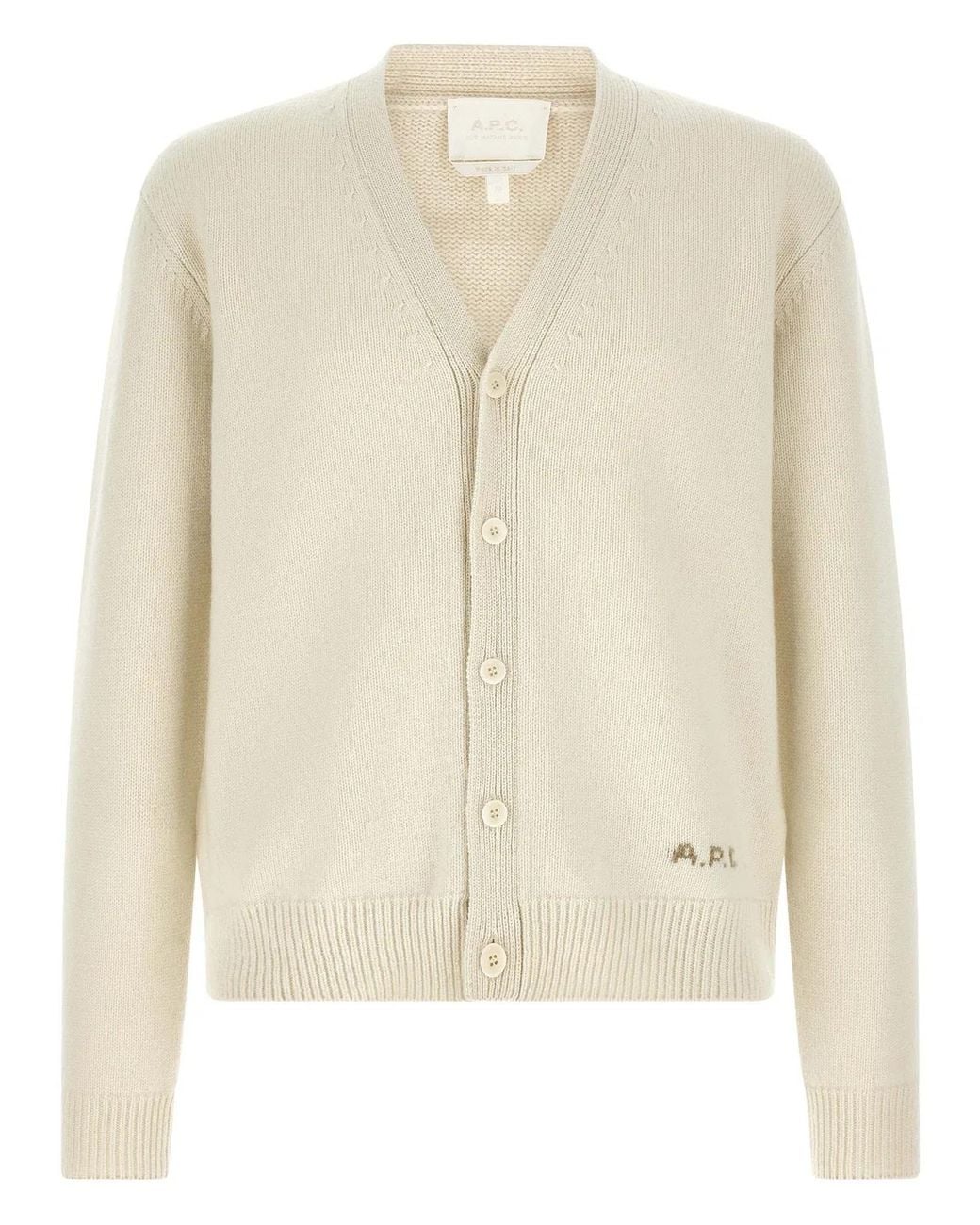 A.P.C. Natural 'Kevin' Cardigan for men