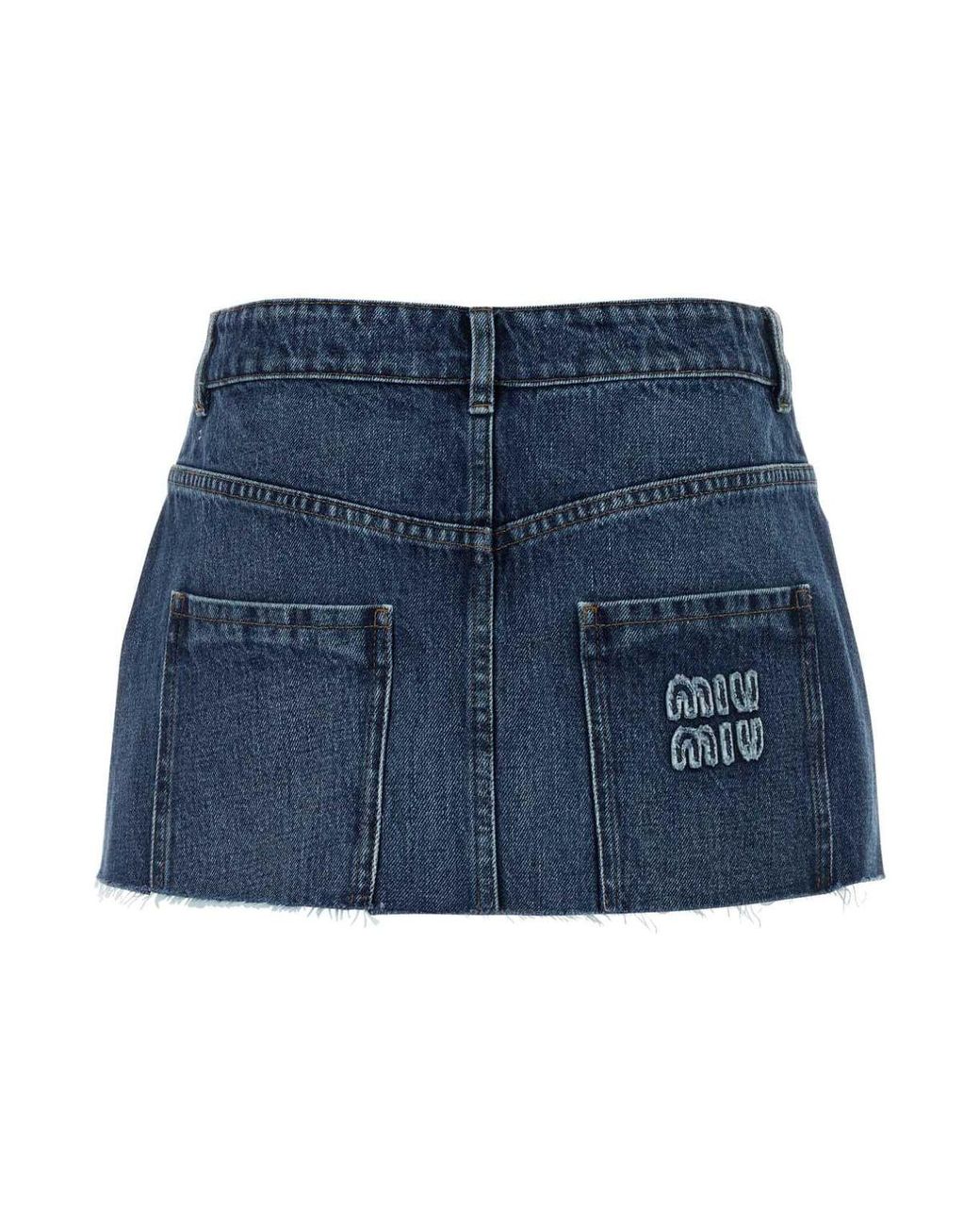 Miu Miu Blue Denim Mini Skirt