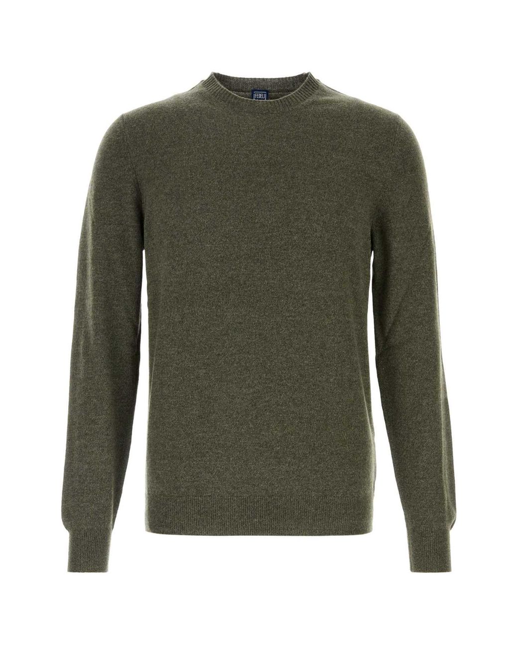 Fedeli Green Cashmere Sweater for men