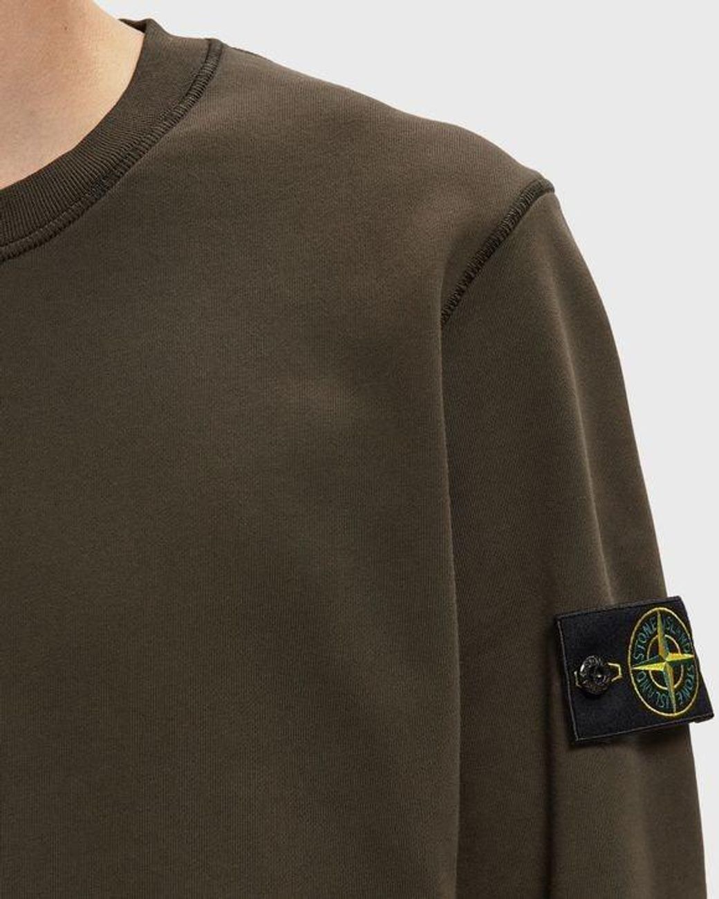 Stone Island Green Logo Sweatshirt for men
