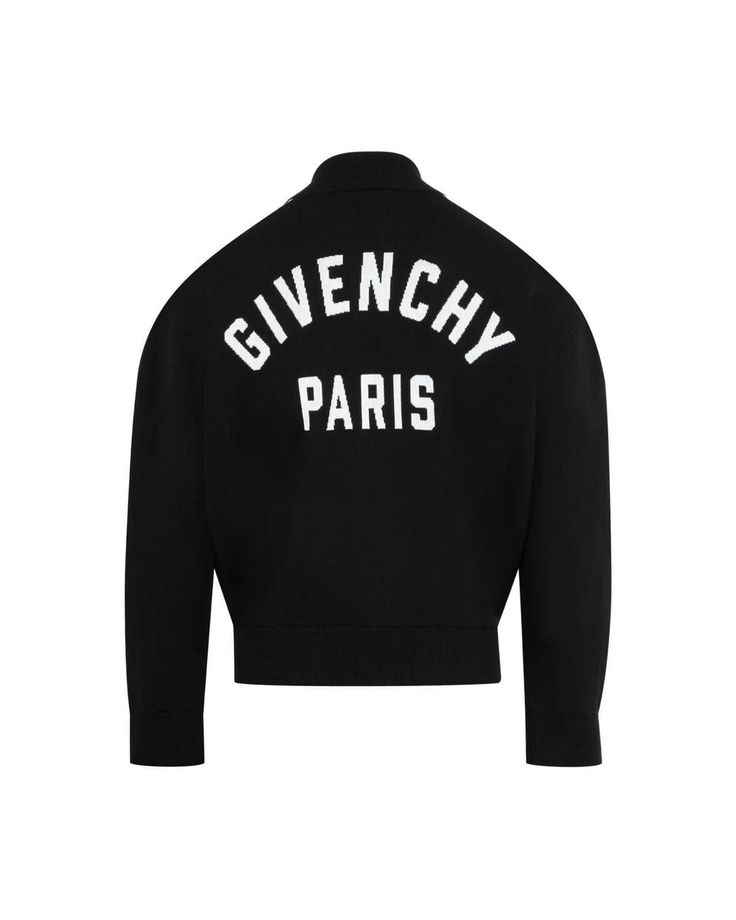 Givenchy Black Stretch Wool-Blend Cardigan for men