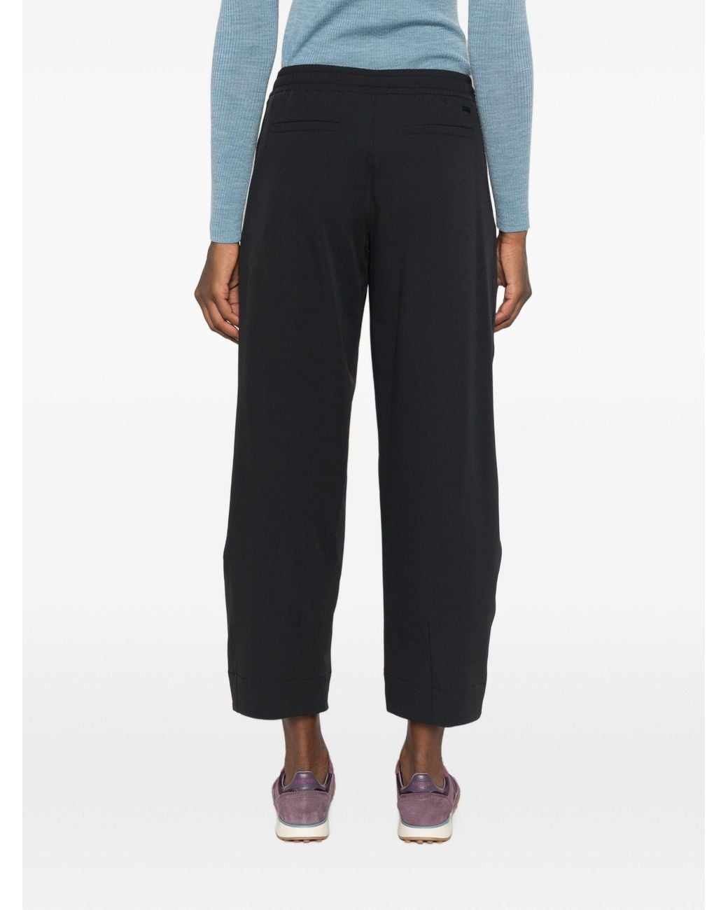 Herno White Elasticated-Waistband Trousers