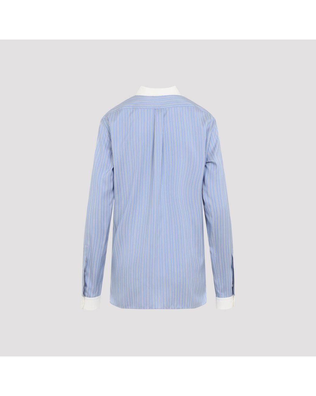 Tom Ford Blue Combo Light Striped Silk Shirt