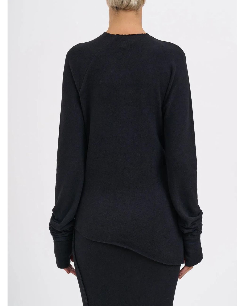 Marc Le Bihan Blue Stretch Cotton Sweater