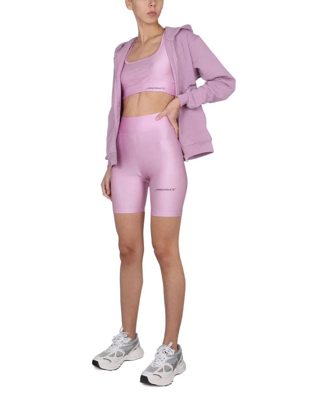 hinnominate Purple Lycra Top With Logo