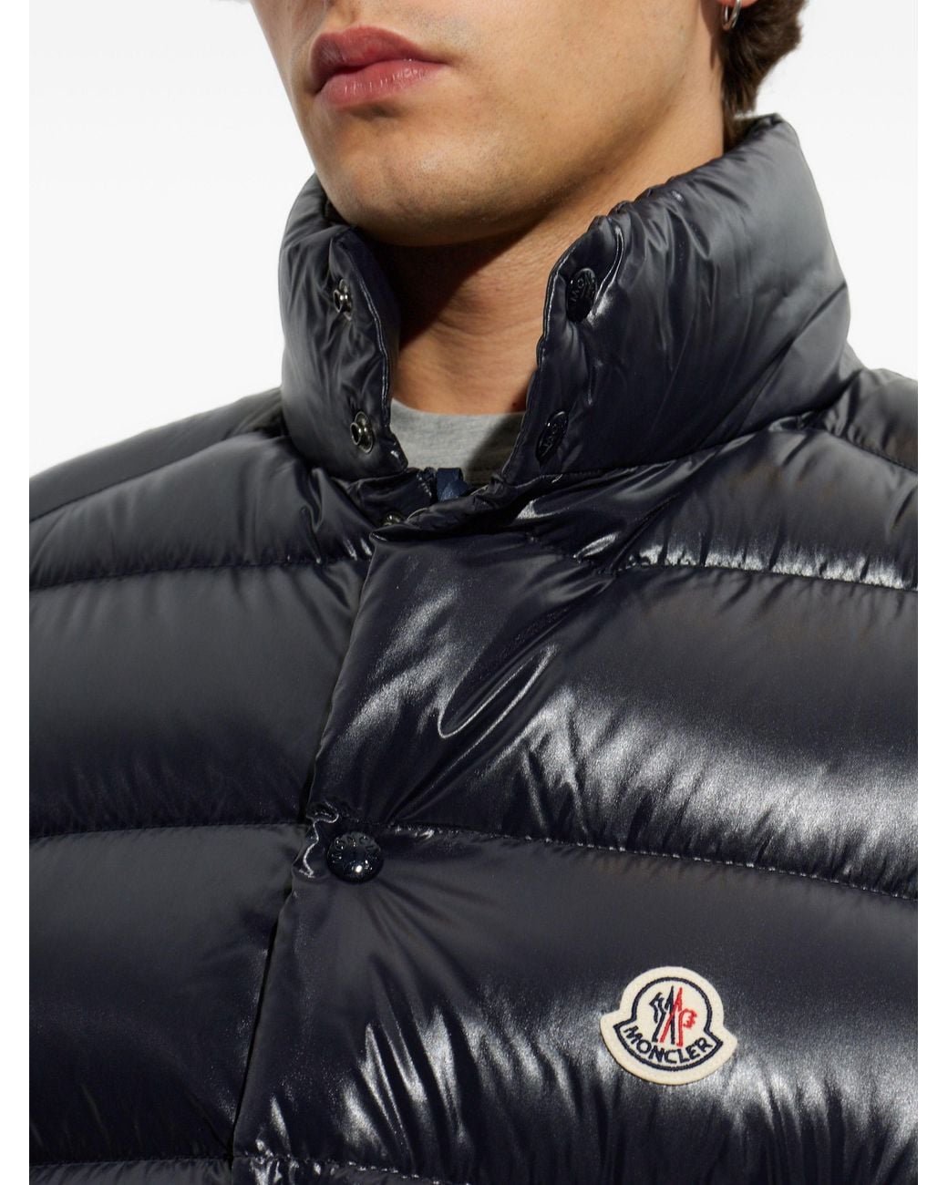 Moncler Blue Tibb Quilted Down Vest for men