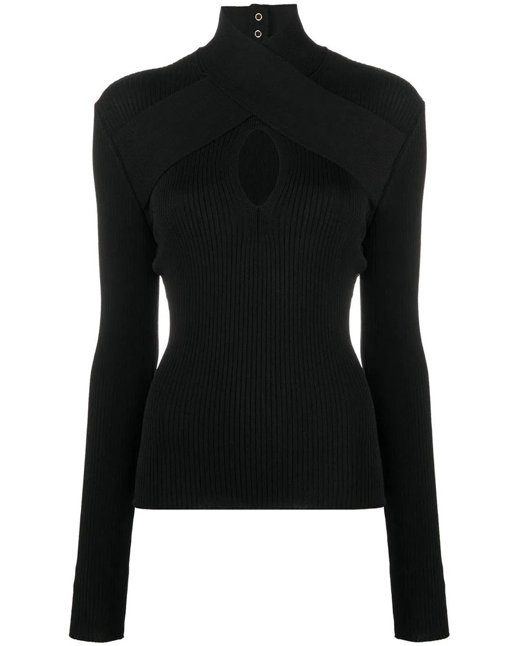 MSGM Black Ribbed Sweater