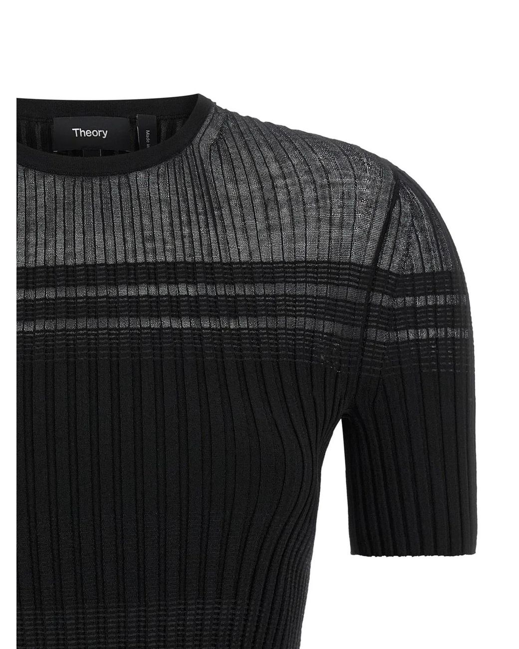 Theory Black Viscose T-Shirt