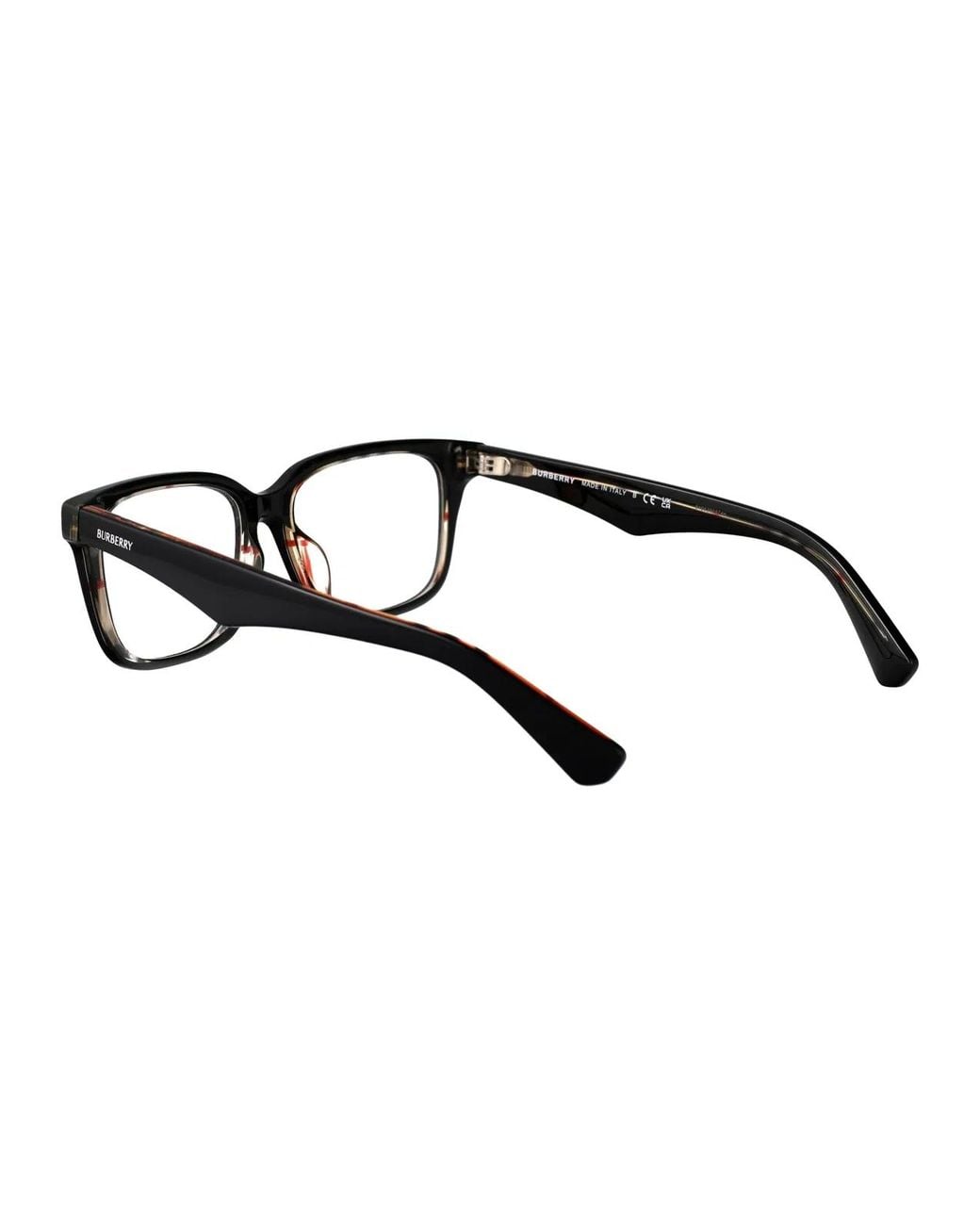 Burberry Black Top On Vintage Check Acetate Glasses