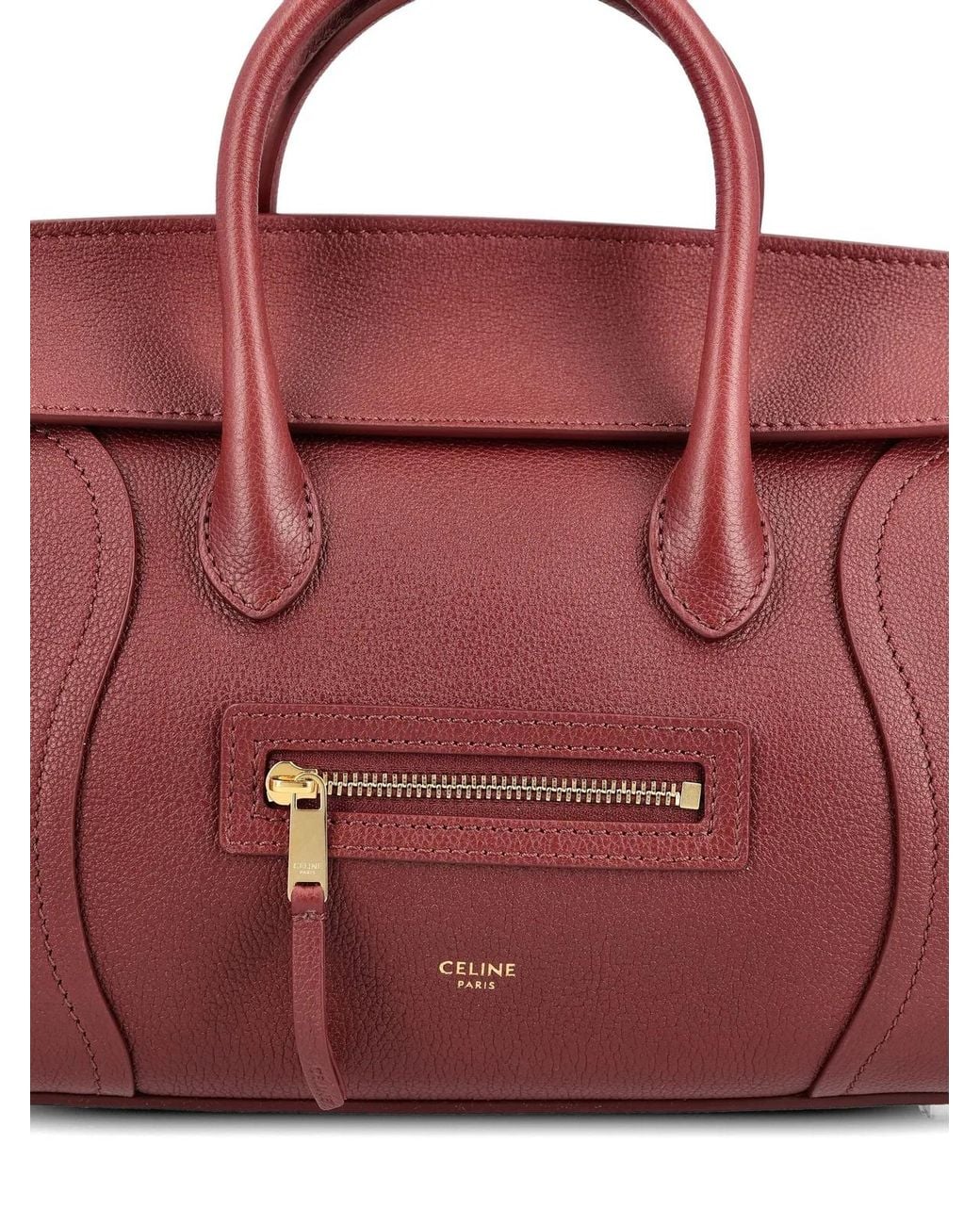 Céline Pink Luggage Small Leather Tote