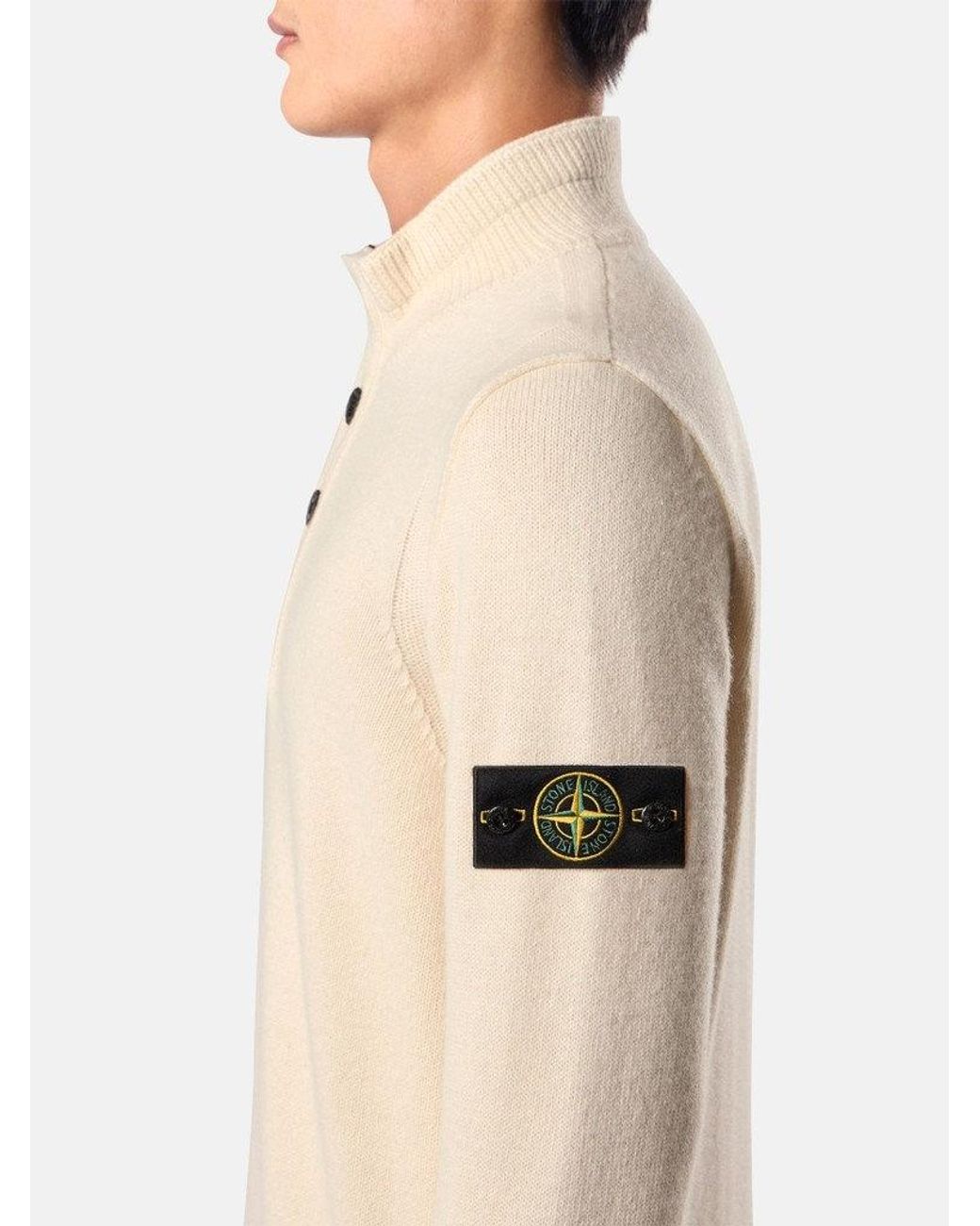 Stone Island Natural Jersey Botones for men