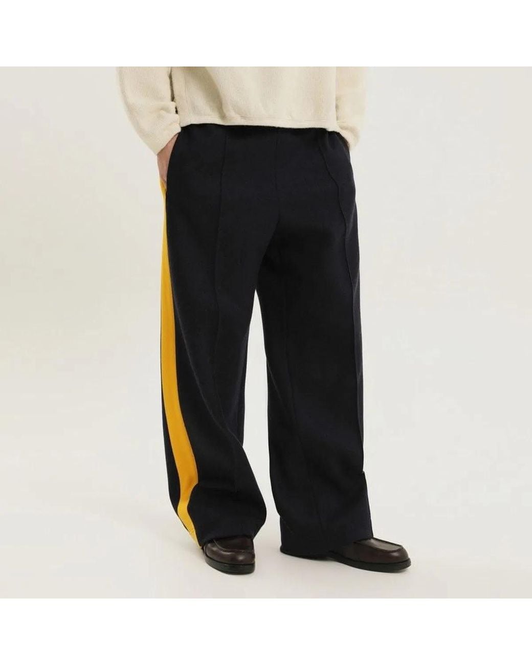 1989 STUDIO Black Pants With Side Stripe for men