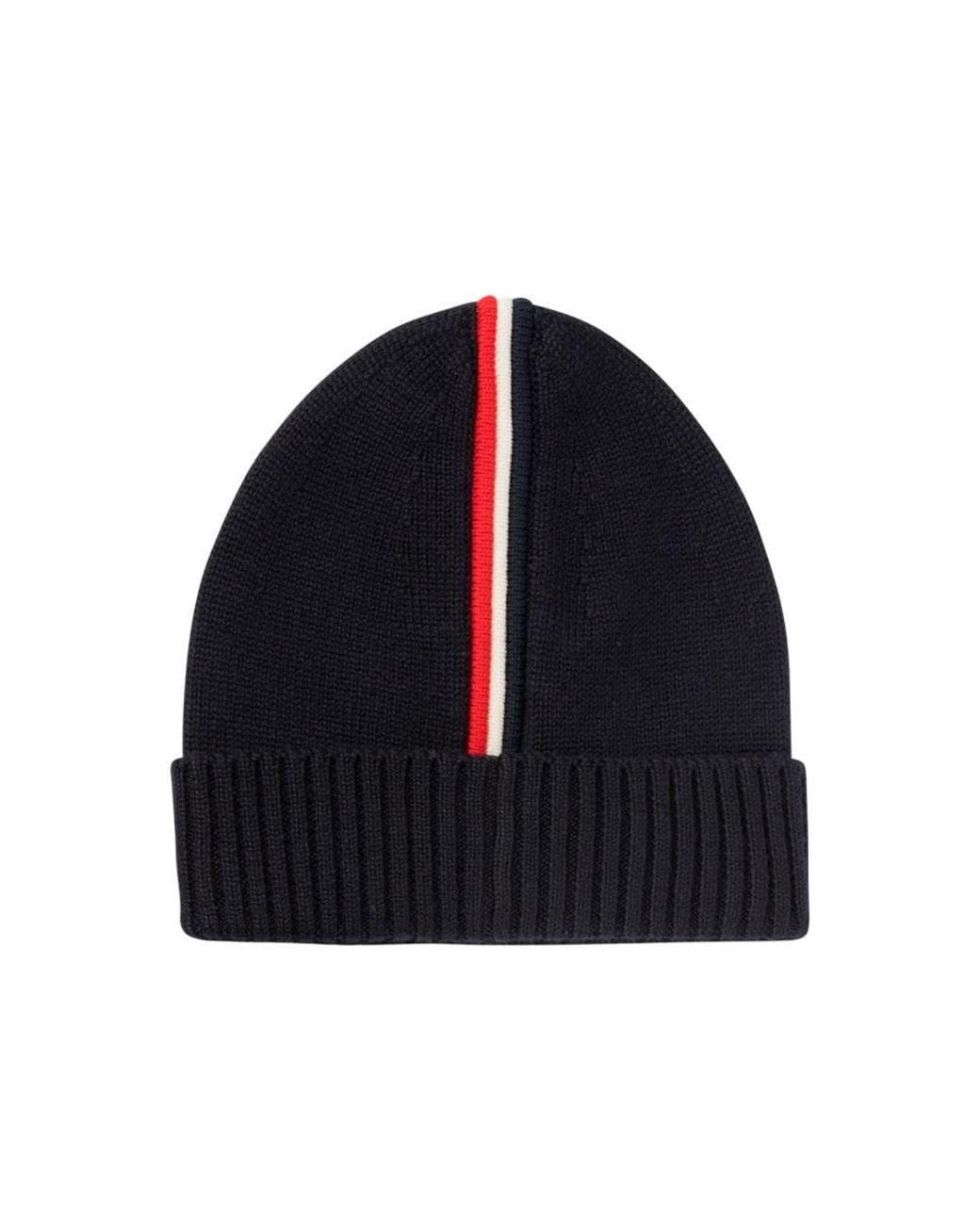 Moncler Blue Beanie Hat With Logo