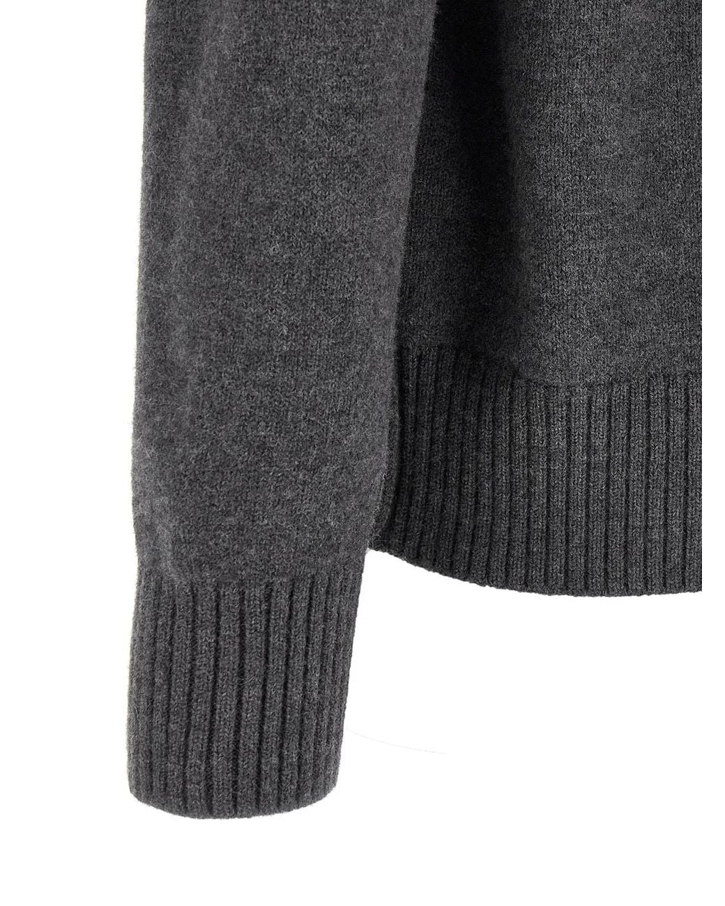 AMI Gray 'Ami De Coeur' Cardigan for men