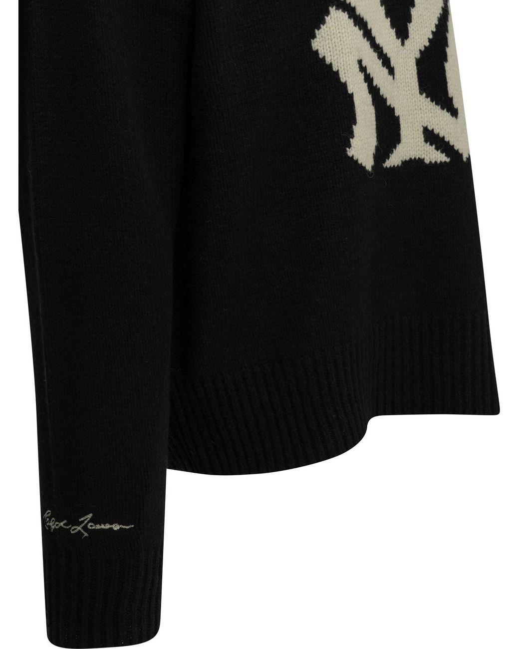 Polo Ralph Lauren Black "Yankees" Crew-Neck Sweater for men