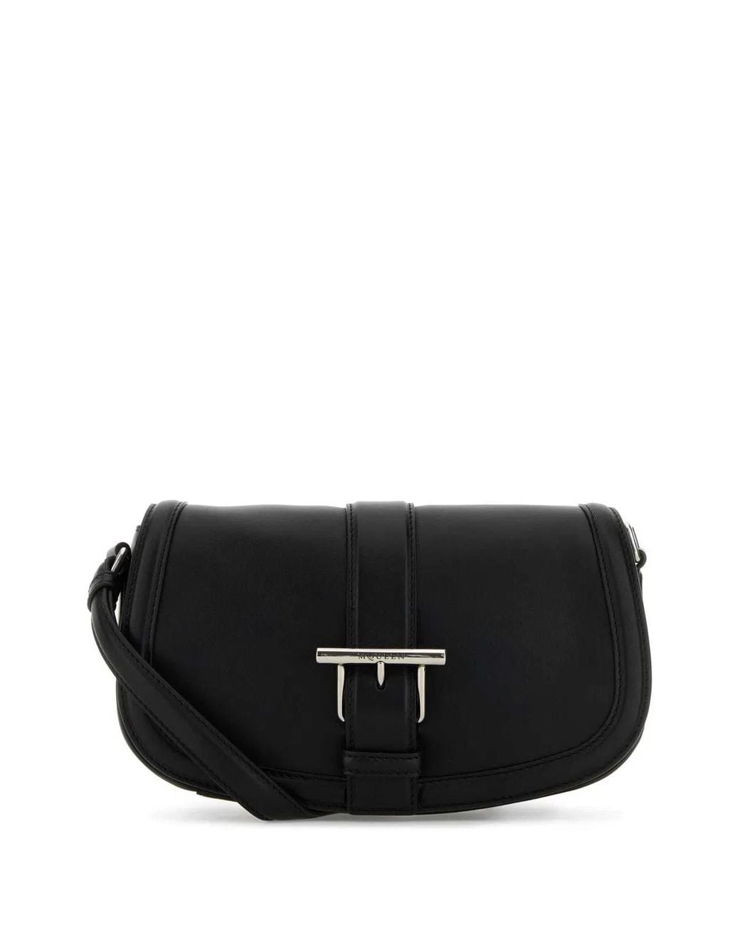 McQueen Black T-Bar Satchel