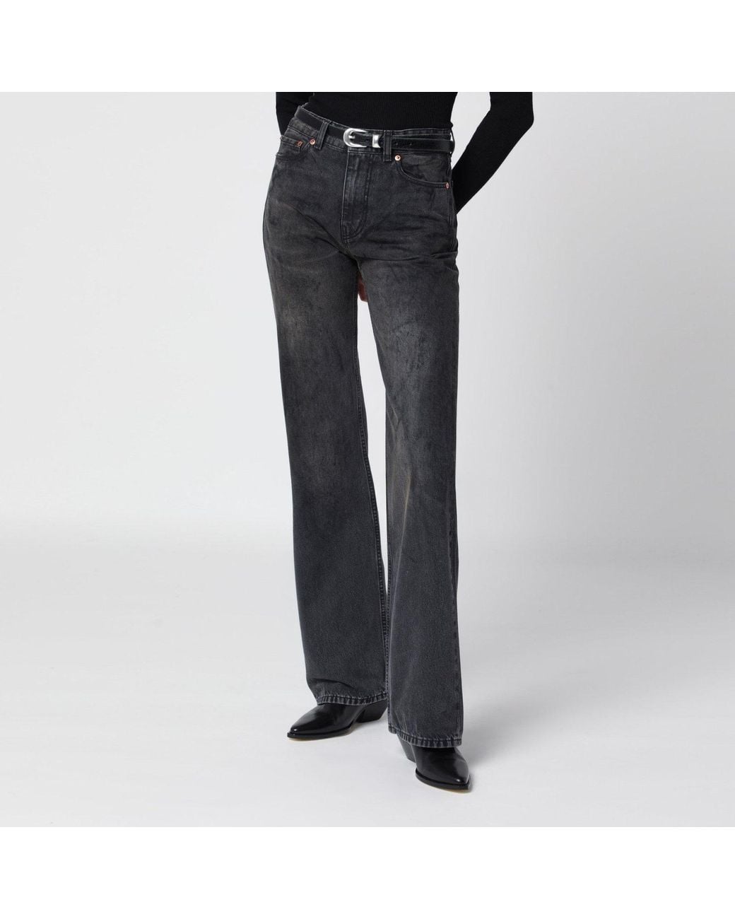Our Legacy Black Washedeffect Boot Cut Jeans