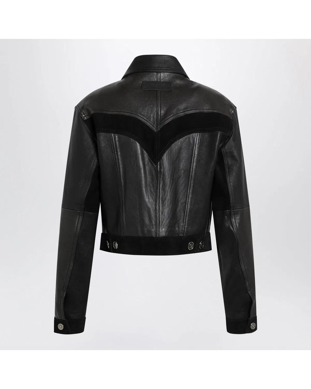 Versace Black Slim Leather Blouson