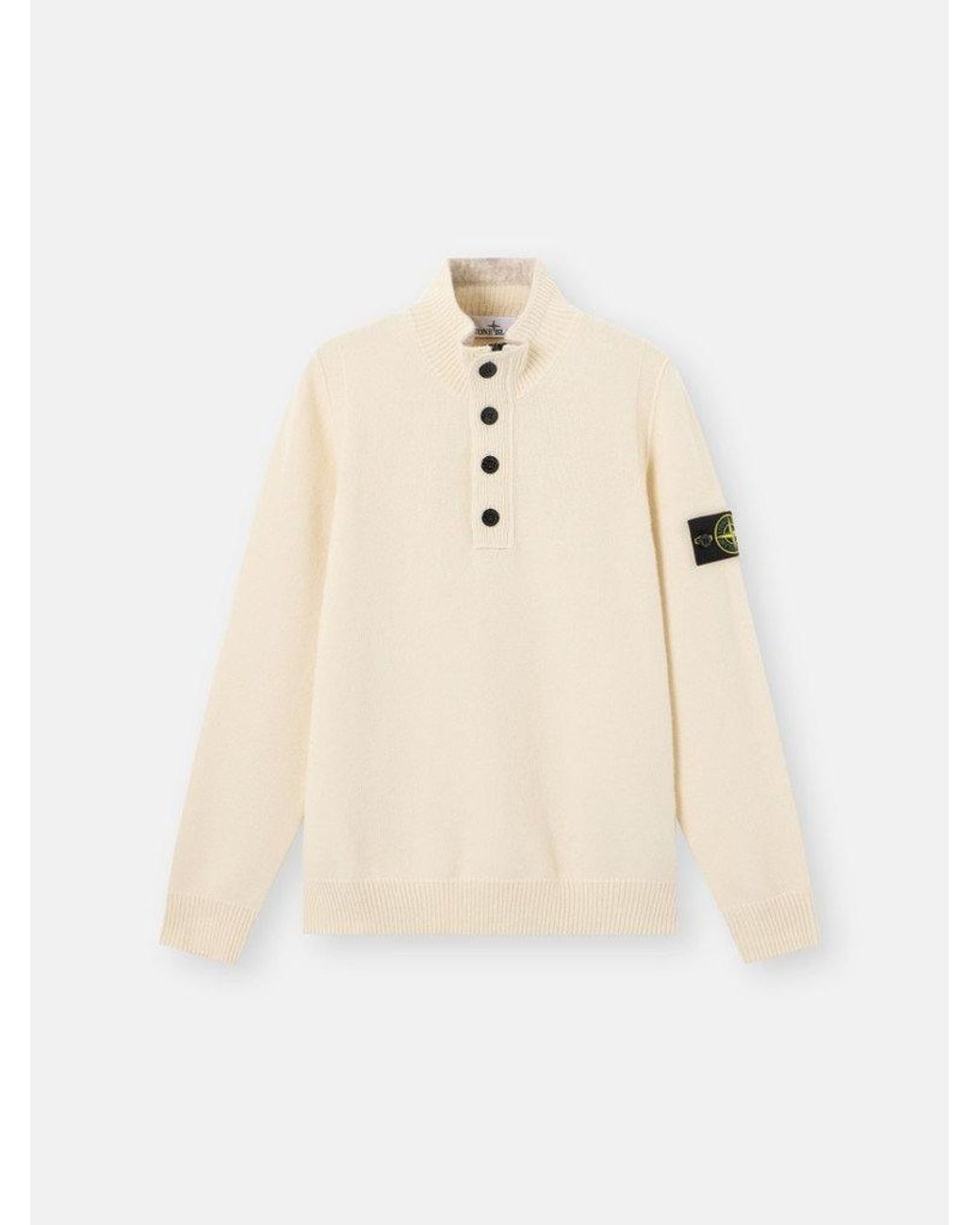 Stone Island Natural Jersey Botones for men
